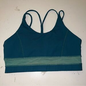 Buffbunny teal double strap athletic bra size medium